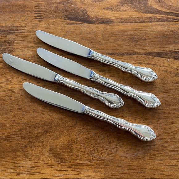 (4) Towle Fontana pattern individual butter spreaders,sterling silver 925 handle - Picture 2 of 7